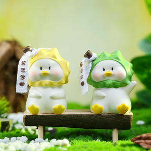 Joli dessin animé, canard nostalgique, ornements en résine exquis, artisanat de décoration de meubles, cadeaux pour la Journée des enfants, poupées - Product Image 1
