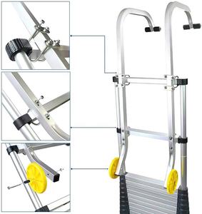 DELILADDER, nuevo diseño, Kit <span class=keywords><strong>de</strong></span> gancho para techo <span class=keywords><strong>de</strong></span> escalera, accesorios <span class=keywords><strong>de</strong></span> conversión para escalera <span class=keywords><strong>de</strong></span> extensión <span class=keywords><strong>de</strong></span> aluminio - Product Image 2