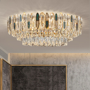Luxury Crystal Chandelier Round Multi-head LED <b>Light</b> For Living Room Home Decor - Product Image 3