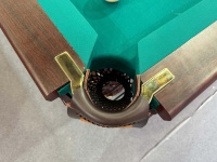 Table de billard pyramidale russe professionnelle de 12 pieds en bois massif avec poches en cuir, écologique, pour usage commercial et domestique