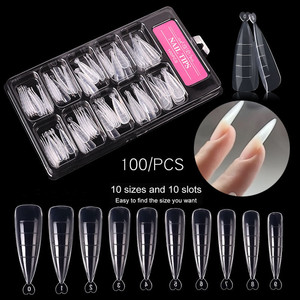 100 Uds formas de extensión de esmalte de <span class=keywords><strong>uñas</strong></span> <span class=keywords><strong>para</strong></span> Gel UV molde de construcción rápida puntas de Arte de <span class=keywords><strong>uñas</strong></span> postizas acrílicas accesorio de manicura de sistema <span class=keywords><strong>Dual</strong></span> - Product Image 1