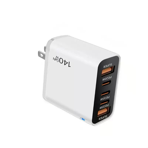 Cargador de Teléfono de 140w, 2 USB + 3 Tipo <span class=keywords><strong>C</strong></span>, Carga Rápida, Enchufe <span class=keywords><strong>US</strong></span>/EU/UK, Cargador Súper Rápido Dual de 35W - Product Image 6