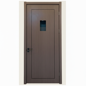 Réponse rapide feu évalué en acier style classique maternelle rénovation salle d'examen école auditorium double feuille porte en bois - Product Image 1