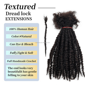 Extensions de Dreadlocks Texturées ANNA 100% Cheveux Humains, Faits Main, Locs Permanents avec Pointes Bouclées pour Femmes/Hommes - Product Image 2