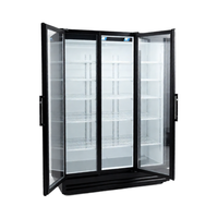 Réfrigérateur de présentation de boissons à double porte à froid direct, usage commercial, étagères réglables, vente directe usine, pour l'exportation