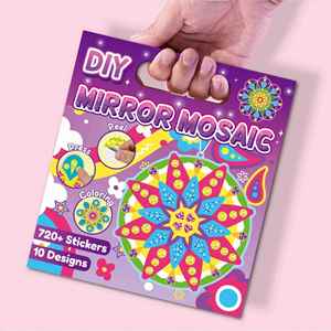 Craft Birthday Classroom Family Rewards Make Your Own Tags <b>Bookmarks</b> Diy Mosaic Laser Sticker for Toddlers - Product Image 2