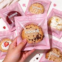 Emballages alimentaires flexibles personnalisés transparents à trois côtés thermosoudés pour biscuits, sachets individuels pour biscuits avec logo