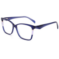 Gafas de Prescripción de Estilo Clásico para Mujer con Lentes de Acetato, Gafas Ópticas con Diseño de Moda