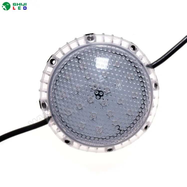 Lâmpada led dmx de diâmetro de 120mm, 5050 rgb, cor do sonho