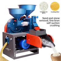 Moulin à riz et broyeur de céréales combinés pour usage domestique, décortiqueuse de paddy, machine à moudre le maïs, le blé et le sorgho