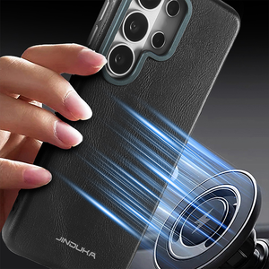 Fundas Magnéticas de Piel Sintética para Teléfono Móvil Samsung S26 S23 S24 Ultra S25 Plus S23 FE, con Carga Inalámbrica y Protección Contra Impactos - Product Image 3