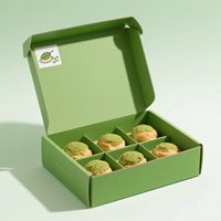 Boîte à gâteau en carton ondulé avec insert séparateur, personnalisable avec logo, de qualité alimentaire, écologique et réutilisable, pour emballage de boulangerie