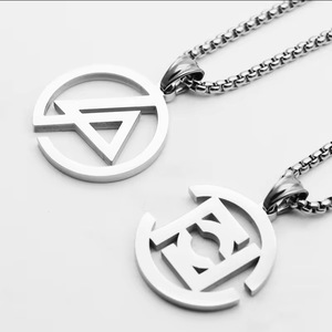 Moda Simples Cool <span class=keywords><strong>Rock</strong></span> Hip Hop Unisex Geométrica Irregular De Aço Inoxidável Colar De Pingente De Metal Para Homens E Mulheres - Product Image 1