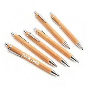 Bolígrafos de Bambú con Logotipo Personalizado, Bolígrafo de Bambú con Punta de Bola para Actividades Empresariales Corporativas, Bolígrafo de Bambú con Punta Táctil para Regalos Promocionales - Product Image 1