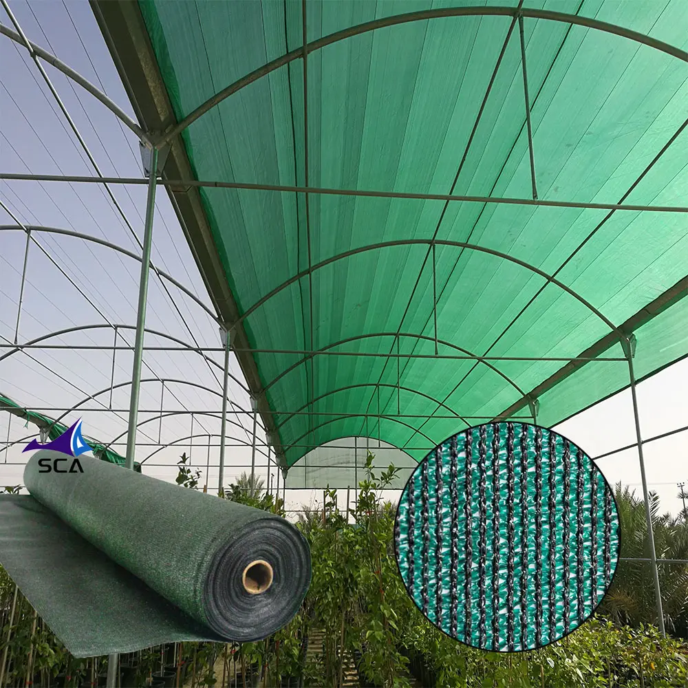 Plastic Net mesh for shade HDPE knitted 80% 95% Agricultural Green shade net