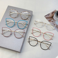 Gafas LG47 de estilo europeo americano inspiradas en Instagram, con diseño hueco, efecto ojo de gato, bisagras de resorte y lentes con filtro de luz azul, aptas para lentes graduadas.