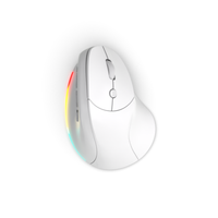 Mouse game 7 tombol ergonomis, Mouse Gaming nirkabel USB ergonomis 3 level DPI dapat disesuaikan, vertikal 2.4G untuk Laptop PC
