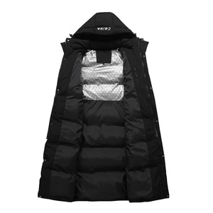 Veste longue à capuche personnalisée avec logo pour équipes sportives chinoises, en polyester/coton, <span class=keywords><strong>fermeture</strong></span> <span class=keywords><strong>éclair</strong></span>, pour hommes et femmes, football, basketball - Product Image 2