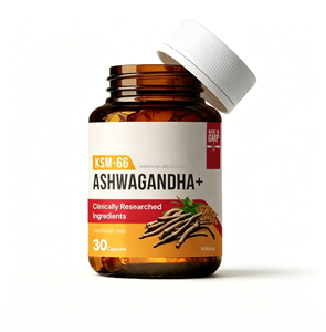 Complément alimentaire <span class=keywords><strong>Ashwagandha</strong></span> KSM-66 biologique, 30 capsules, certifié GMP, HACCP, QS, ISO, soulagement naturel du stress, soutien au sommeil, pour adultes - Product Image 6