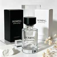 Flacons de parfum vides au design unique, 50 ml, flacons de parfum en verre 30 ml, 100 ml, flacon de parfum bleu dégradé de luxe et boîte