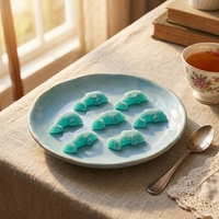 Bonbons gélifiés au goût de framboise bleue Dolphin Sour : Bonbons mous en forme d'animaux enrobés de sucre pour les fournisseurs en gros
