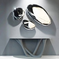 Console de salon classique en or de haute qualité avec miroir, style européen, en bois contemporain