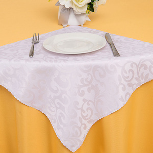 Serviette de table et nappe en tissu jacquard, matière polyester, 48x48cm, carrée, pour hôtels et restaurants - Product Image 4