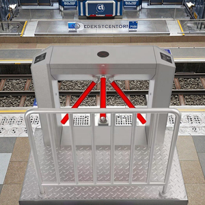 WAN phim hoạt hình chất lượng cao Tự động ba con lăn turnstiles với nhận dạng khuôn mặt RFID và cảm ứng hồng ngoại để truy cập an toàn - Product Image 5
