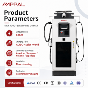 Amppal 82kw Ac Chargeur hybride solaire <span class=keywords><strong>électrique</strong></span> Commercial Ev Dc Véhicule monté au sol Stations de charge rapides E v pour <span class=keywords><strong>voiture</strong></span> <span class=keywords><strong>électrique</strong></span> - Product Image 3