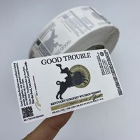 Rollos de Etiquetas de Papel Mate con Recubrimiento UV, Etiquetas Adhesivas Troqueladas para Precios de Venta al Público