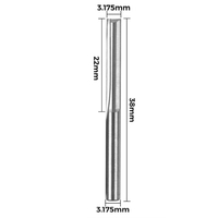 Fraise CNC à fente droite à deux cannelures de 3.175mm pour TTC450 CNC 3018 Pro