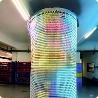 Câble lumineux LED RGB 360 degrés, cube lumineux 3D pleine couleur avec contrôle par carte SD intégrée pour vitrine de centre commercial