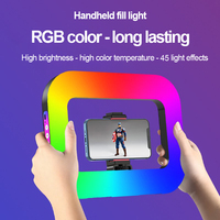 Stabilisateur Portable pour Vidéo avec Lumière d'Appoint RGB, Prise de Vue Verticale, et Anneau Lumineux LED Rechargeable 3600 mAh pour Microphone, TikTok et YouTube