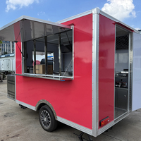 Remorque professionnelle de fumoir à barbecue, camion de restauration mobile pour la vente de rue, camion de jus, événements, camion de glaces et de snacks