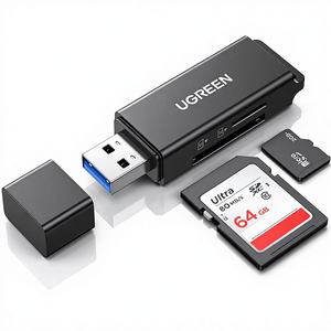 เครื่องอ่านการ์ด UGREEN แบบพกพา USB Type 3.0 ช่องใส่การ์ดคู่ รองรับ SDXC/SDHC/<span class=keywords><strong>MMC</strong></span>/<span class=keywords><strong>RS</strong></span>-<span class=keywords><strong>MMC</strong></span>/TF/MicroSDXC/MicroSDHC UHS-I ภายนอก - Product Image 1