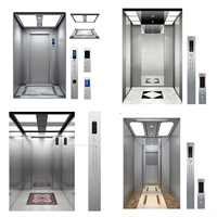 Ascenseur à grande capacité en acier inoxydable pour immeubles d'appartements, machine de traction sans engrenages, ascenseur de salle avec revêtement de sol en PVC