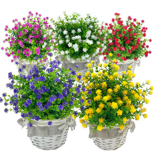 ช่อดอกไม้ประดิษฐ์ 30ซม.-100ซม. พลาสติกยูคาลิปตัสสีม่วง สำหรับตกแต่งบ้าน - Product Image 1