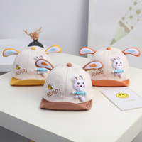 Gorra de Béisbol para Bebés y Niños Pequeños, de Poliéster/Algodón, Lujosa, Moderna, Deportiva, con Estampado Animal, Delgada, Suave, Protección Solar para Primavera y Otoño