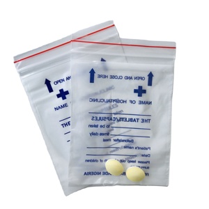 Paquete pequeño de píldora autosellante sellada Ldpe de alta calidad, bolsa de Medicina de plástico dispensadora conveniente - Product Image 1