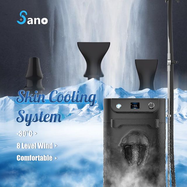 New Technology -30C Temperature Controllable Zimmer Skin Cooling Machine Air Cooling Laser Treatment Cooling Skin Device