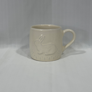 White Porcelain <b>Mug</b> Embossed Ceramic Coffee Tea Cartoon Design <b>Reusable</b> Food Safe Dishwasher Microwave Safe Business Gifts - Product Image 4