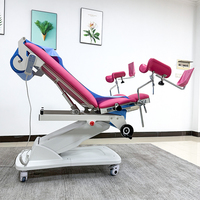 Table d'examen gynécologique électrique en gros, fauteuil d'examen obstétrical avec étriers pour les pieds pour clinique