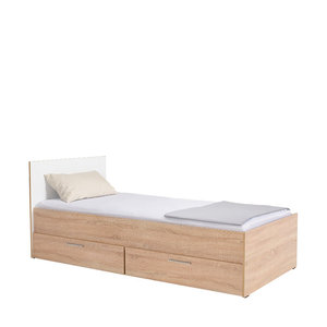 Modernes Design stabiler Bettrahmen aus Holz, Einzelbett mit <span class=keywords><strong>2</strong></span> großen Schubladen, direkt ab Werk zum Großhandelspreis - Product Image 4