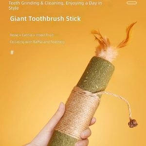 Bâton de <span class=keywords><strong>chat</strong></span> à la catnip Actinidia Polygama extra-large, jouet <span class=keywords><strong>pour</strong></span> <span class=keywords><strong>chat</strong></span>, divertissement autonome, soulagement de l'ennui, durable, résistant aux morsures, baguette de chatouillage, à mâcher - Product Image 1