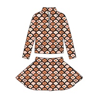 Ensemble de vêtements pour filles à manches longues avec imprimés d'Halloween, ensemble jupe deux pièces, ensemble de vêtements pour bébés, tout-petits et adolescentes
