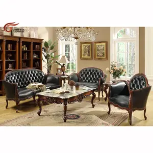 热销简约风格实木沙发套装家具客厅客厅桌子便宜客厅沙发gggm110.2