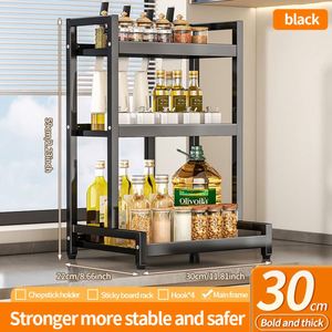 Modern 3-Tier Multi-Functional Metal Countertop Spice Organizer <b>Kitchen</b> Organizer with Seasoning <b>Storage</b> Rack - Product Image 5