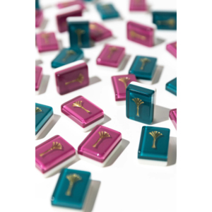 Fichas de Mahjong Americanas de Tamaño y Color Personalizados, Diseño Moderno de Laguna Roja, Acrílico Artístico, Duradero, Portátil, Ecológico, Juego de Viaje - Product Image 5
