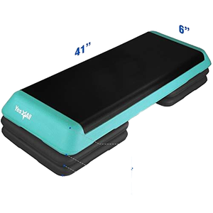 18.9\&quot; Adjustable Height Workout Stepper ABS Material Aerobic Exercise <strong>Step</strong> <strong>Platform</strong> With 2 Risers For Home Gym - Product Image 2