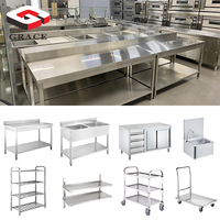 Équipement de cuisine commercial complet de haute qualité en acier inoxydable pour hôtel 5 étoiles, restaurant, restauration, électrique/gaz